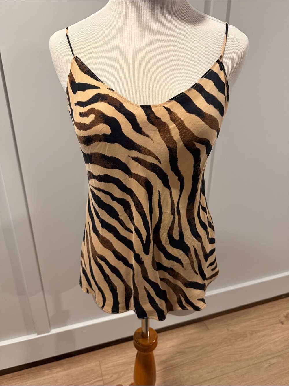 J. Crew Beige and Brown Animal Print Camisole